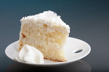 coconut cake slice