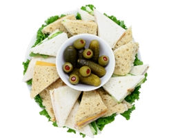 Platter of finger sandwiches Platter of finger sandwiches