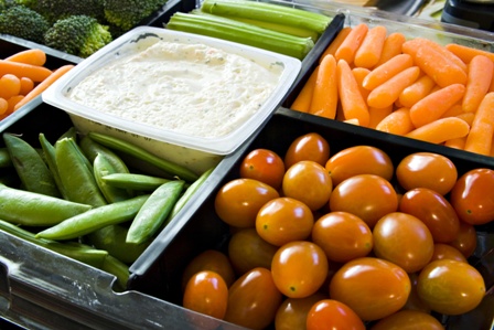 colorful vegetable tray